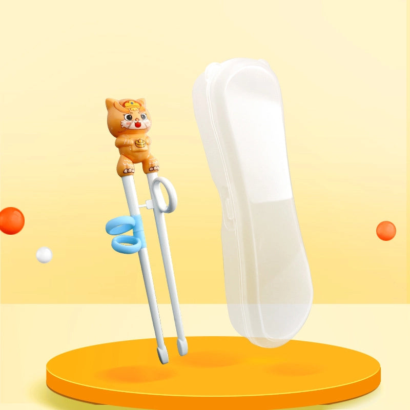 Maternal And Infant Products Portable Feeding Children’s Tableware Set Cartoon Learning Chopsticks Training Chopsticks 304 Stainless Steel Spoon Fork