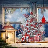 (US Local)Snow Xmas Tree DIY Table Top Diamond Painting Desktop Ornaments Kit