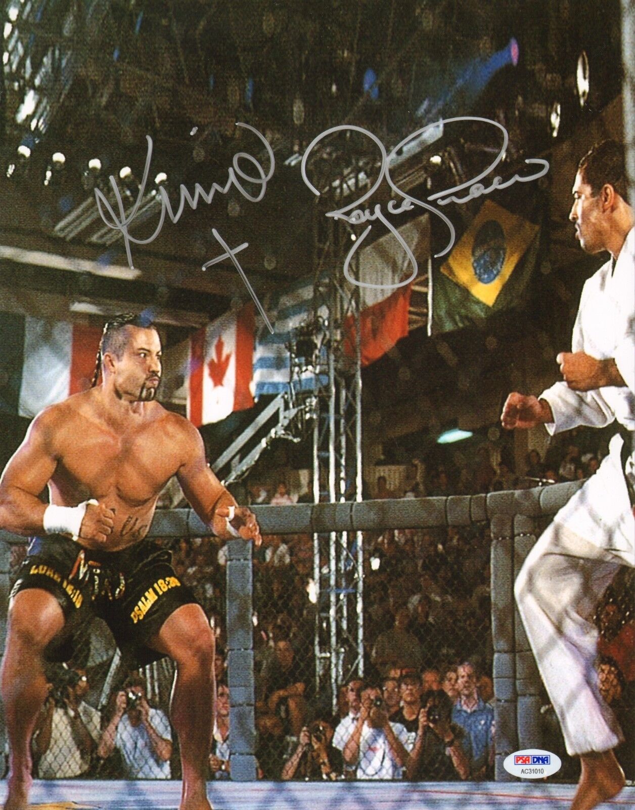 Kimo Leopoldo & Royce Gracie Signed UFC 3 11x14 Photo Poster painting PSA/DNA COA Picture Auto'd