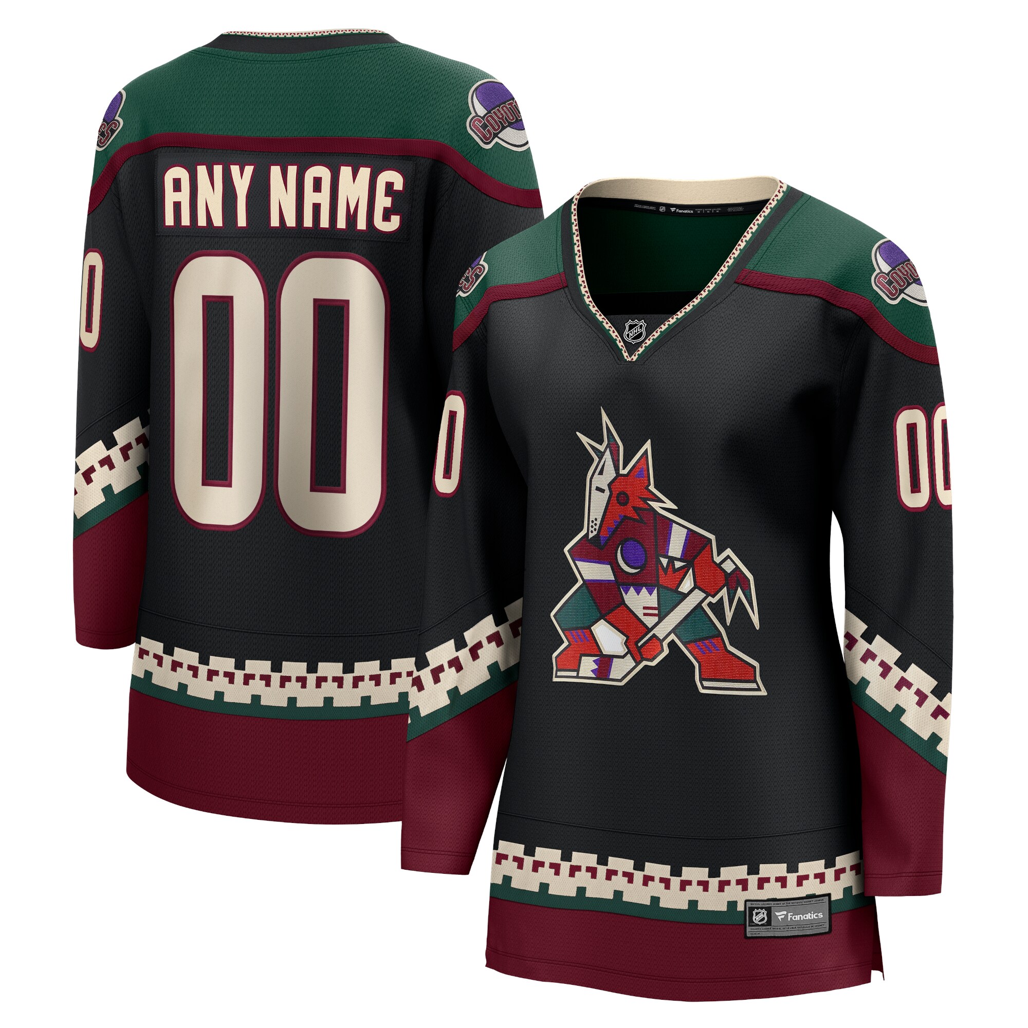 Arizona Coyotes Fanatics Women’s Home Breakaway Custom Jersey – Black mysite