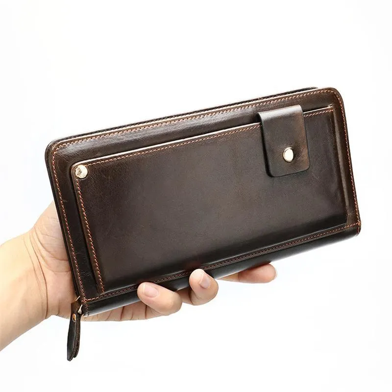Muiltipurpose Leather Cards Holder Wallets With Pockets For Men
