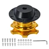 Universal Steering Wheel Quick Release 6 Holes Steering Wheel Hub (Gold)