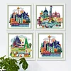 (3pcs) Scenery-14CT Stamped Cross Stitch 22*21cm(Bundle Sale)