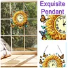 DIY Sunflower Diamond Painting Ornament with Clock Function for Decor