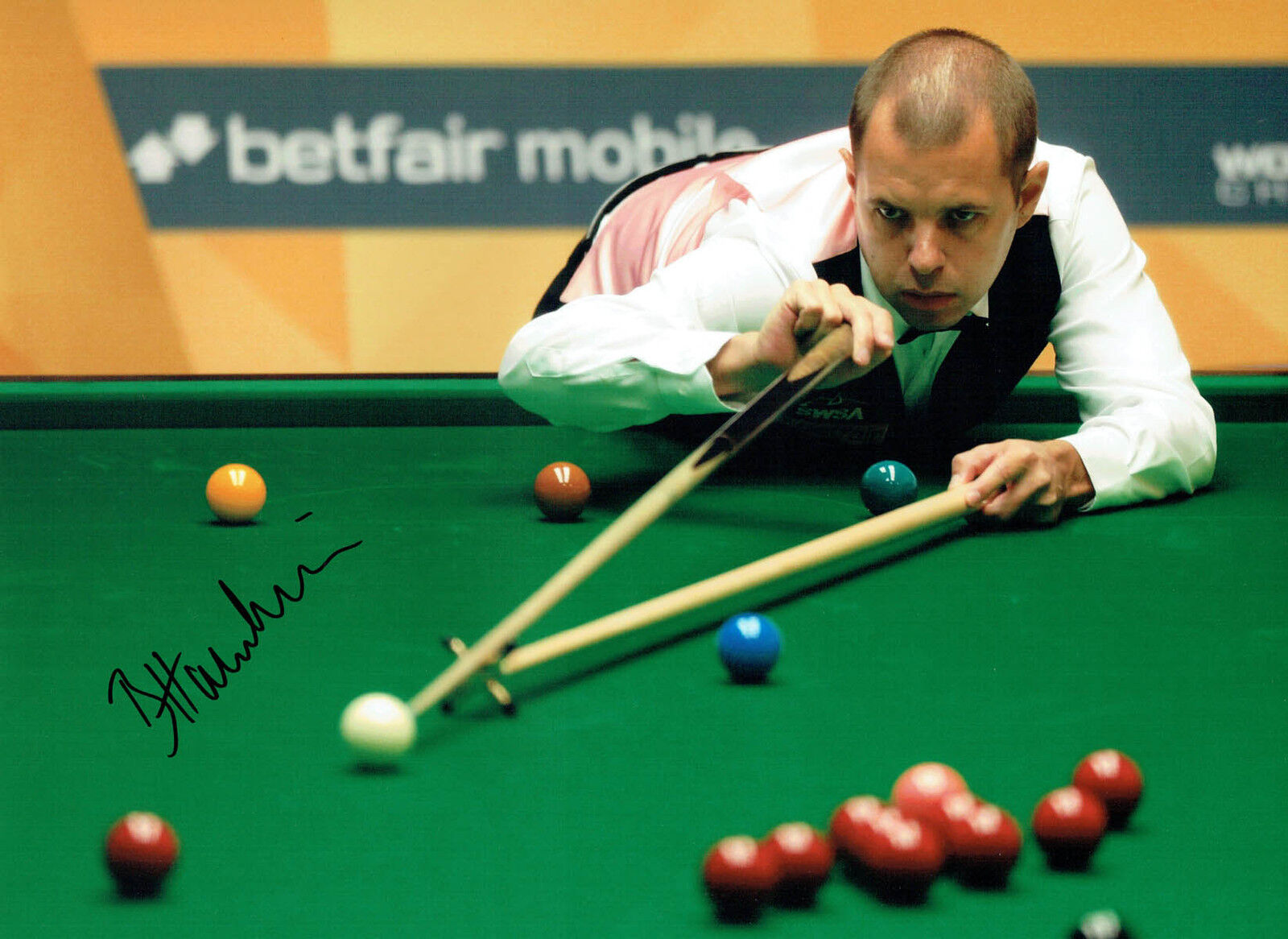 Barry HAWKINS SIGNED Autograph 16x12 Photo Poster painting B AFTAL COA SNOOKER Sheffield