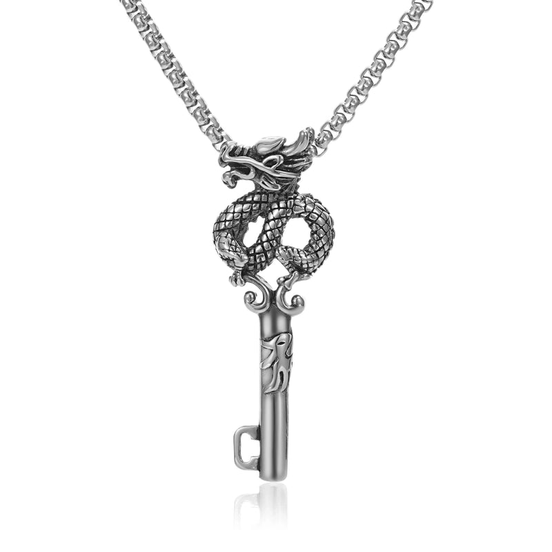 Retro Modern Style Classic Style Key 304 Stainless Steel Unisex Pendant Necklace Necklace Pendant Men Pendant Necklaces