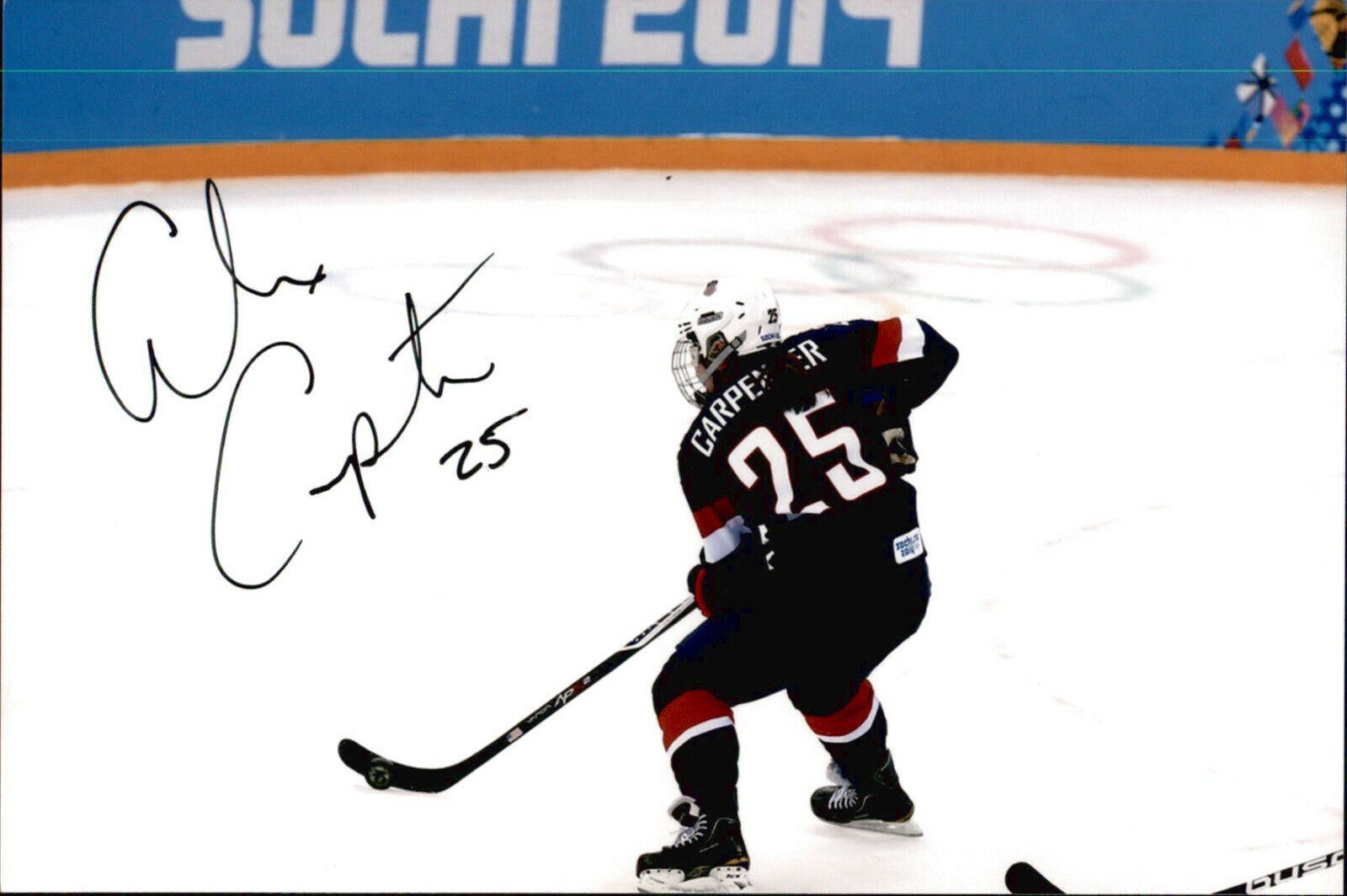 Alex Carpenter SIGNED 4x6 Photo Poster painting WOMEN'S HOCKEY / USA SILVER MEDAL OLYMPICS #4