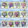 12Pcs Bouquet DIY Diamond Painting Greeting Card Kit for Adults Holiday Gifts