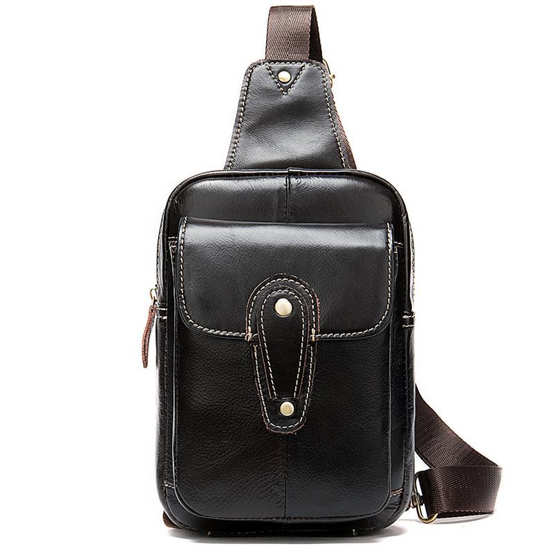 Multipurpose Vintage Waterproof Fashion Leather Chest Bags For Men