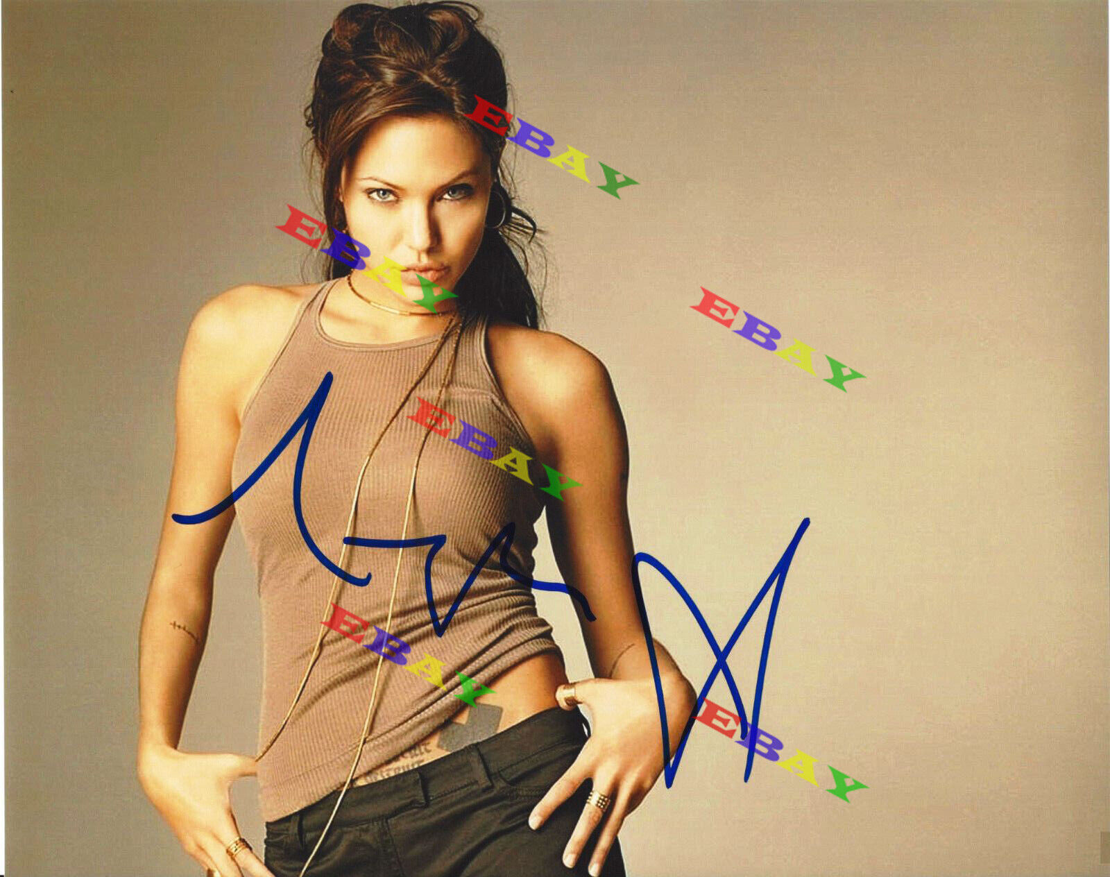 ANGELINA JOLIE Autographed Signed 8x10 Photo Poster painting Rep