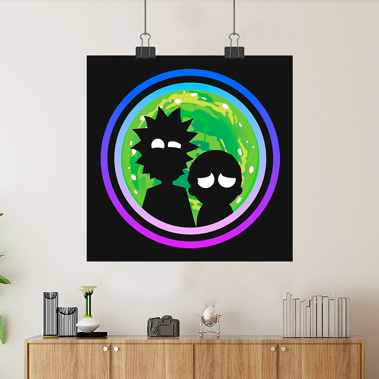 Rick and Morty-Rick Sanchez,Morty Smith/Custom Poster/Canvas/Scroll Painting/Magnetic Painting
