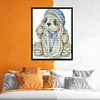 Blue Hat Rabbit-14CT Stamped Cross Stitch Kit(17x20cm)