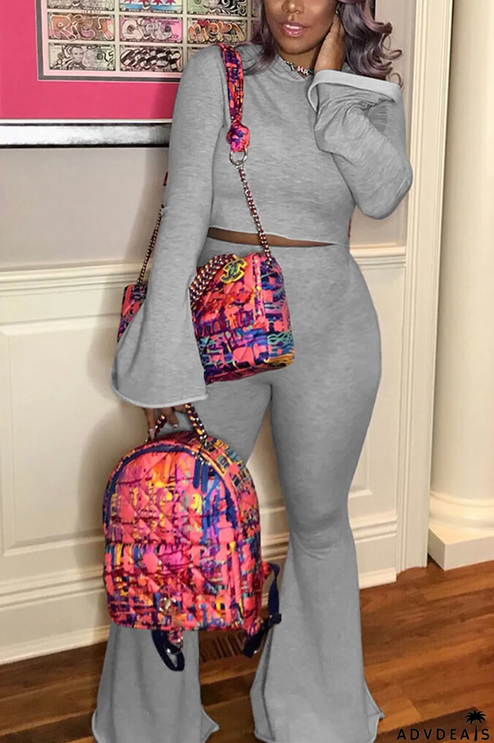 Pink Sexy Solid Patchwork Hooded Collar Long Sleeve Two Pieces