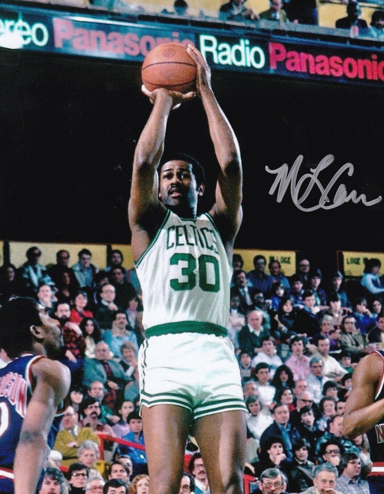 M.L. CARR BOSTON CELTICS ACTION SIGNED 8x10