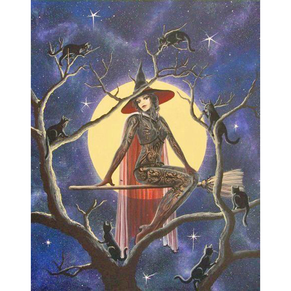 

Broom Witch - Round Drill Diamond Painting - 30*40CM, 501 Original
