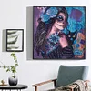 Black Cat And Evil Girl  | Crystal Rhinestone  | Special Shaped Diamond Painting Kits