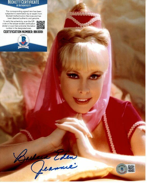 BARBARA EDEN signed I DREAM OF JEANNIE 8x10 Photo Poster painting Beckett BAS