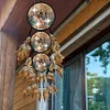 Diamond Painting Wolf Feather Wind Chime Hanging Pendant for Home Window Decor