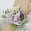 10PCS Wedding Catering Bridal Groom Guests Corsage Boutonniere Wrist Artificial Peony Flower Bouquets
