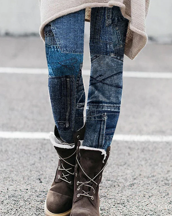 Casual Check Leggings