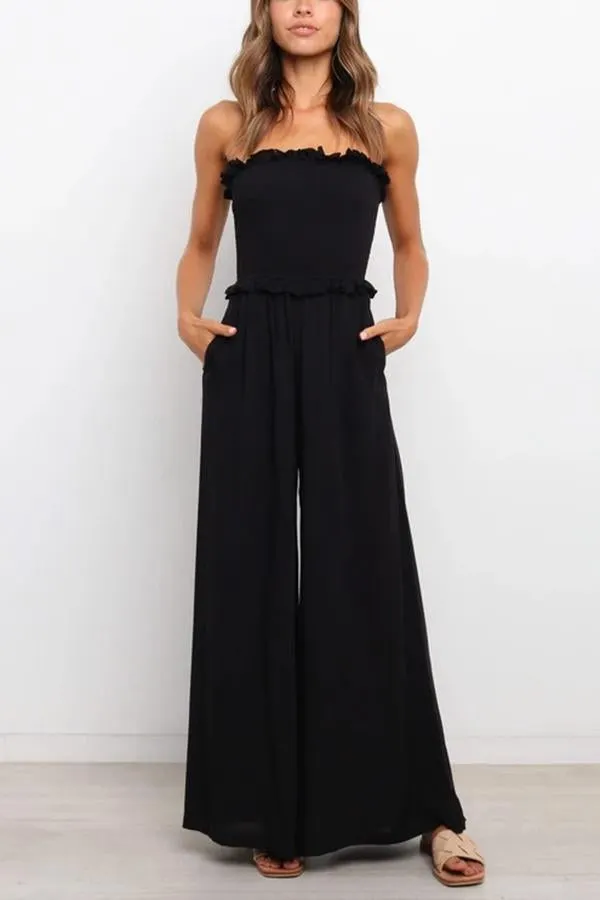 Count On Me Strapless Utility Jumpsuit