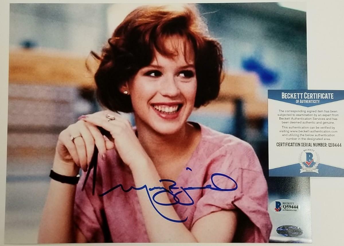 Molly Ringwald signed 8x10 Photo Poster painting #1 Breakfast Club Autograph ~ Beckett BAS COA