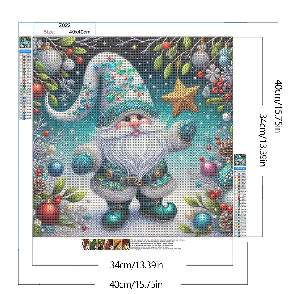 Diamond Painting - Full Round Drill - Christmas Gnome(Canvas|40*40cm)