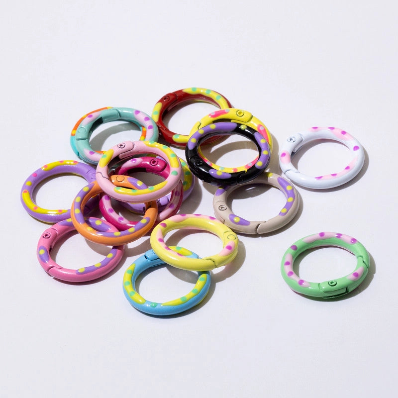 10 PCS/Package 25*25mm Alloy Circle Jewelry Buckle