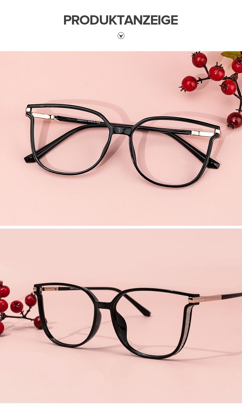 Walden Schwarz Cateye Brille