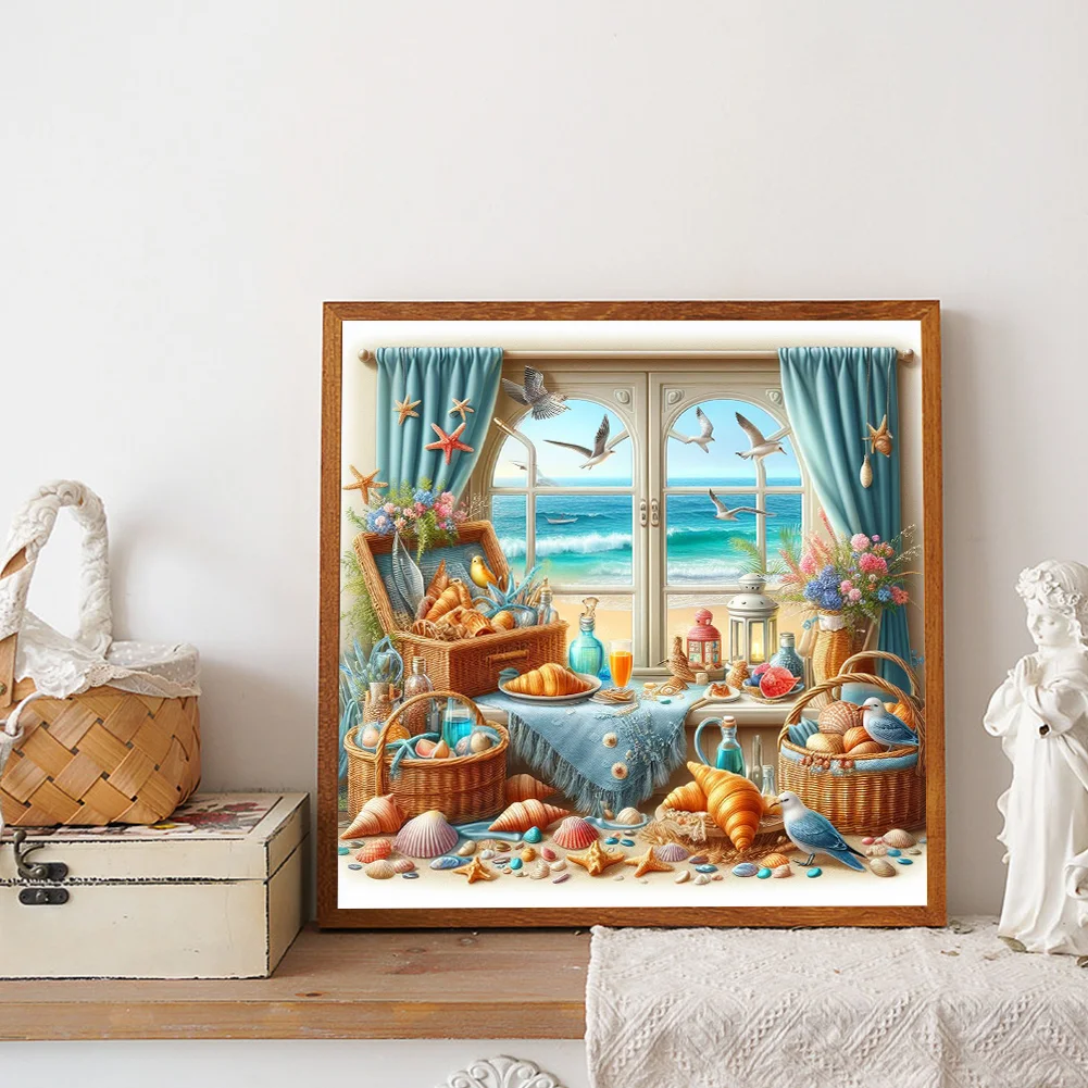 Diamond Painting - Full Round Drill - Sea View(Canvas|40*40cm)