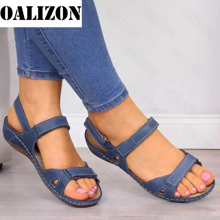 Women Sandals Antiskid  Round Toe Female Slippers Casual Comfortable Outdoor Shoes Fashion Summer Plus Size Shoes Women 42 43