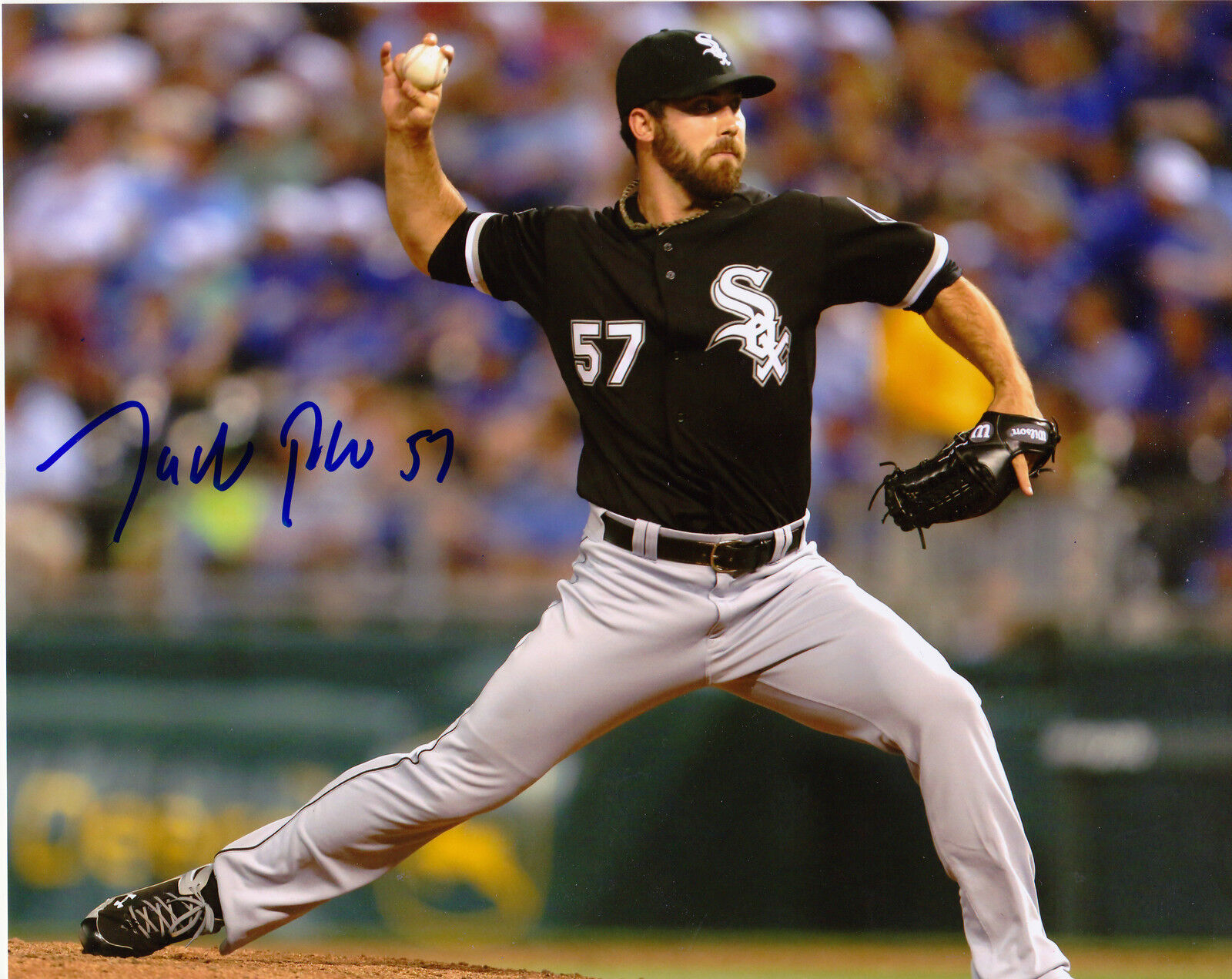 ZACH PUTNAM CHICAGO WHITE SOX ACTION SIGNED 8x10