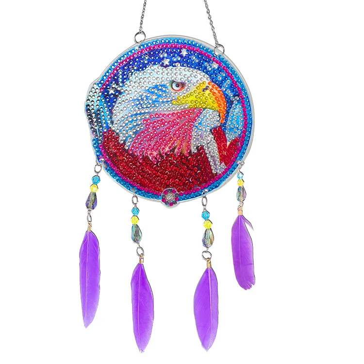 Eagle Feather Wind Chime Stitch Acrylic DIY Diamond Painting Hanging Pendant