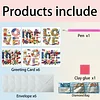 6pcs Diamond Painting Love Independence Day Greeting Card with Envelope for Family Friends Holiday Gift Congratulations