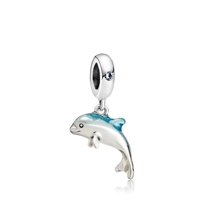 Fashion Tortoise Dolphin Fish Alloy Inlay Rhinestones Pendants