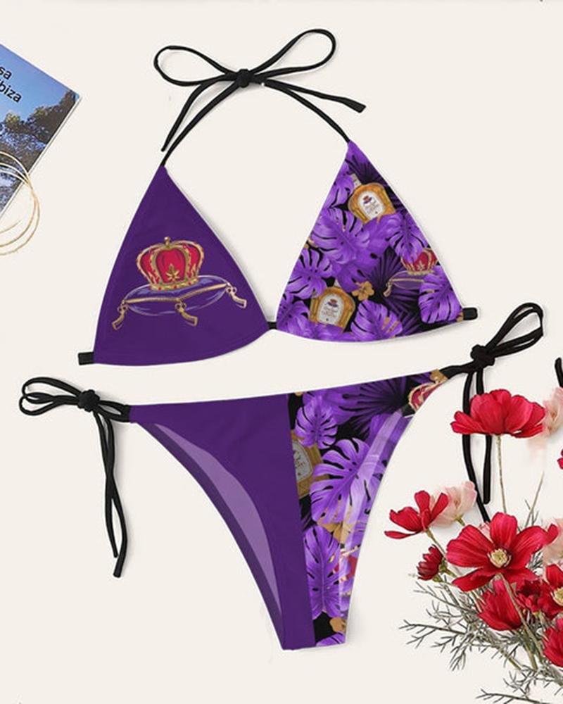 Women's Casual Printed Bikini Suits