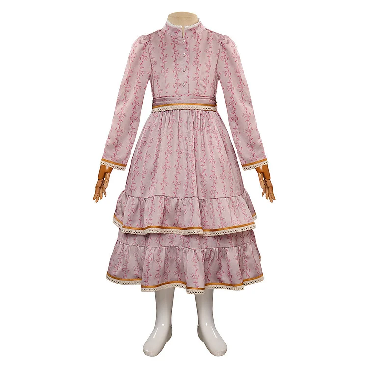 Kids Children Heidi And Grandpa Heidi Medieval Pink Lolita Dress Outfits Cosplay Costume Halloween Carnival Suit