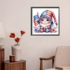 Diamond Painting-DIY Full Round Drill US Flag Star Gnome