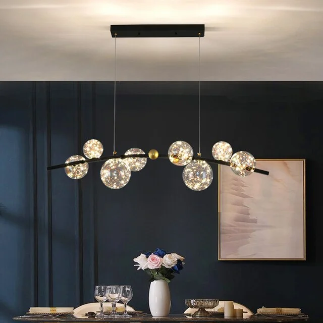 Nordic Home Decoration Chandelier LED Pendant Light Indoor Dining Room Restaurant Bar Coffe ShopLong Starlights Hanging Lamp