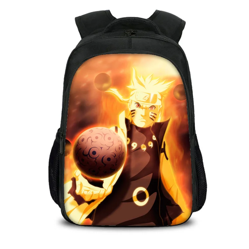 Buzzdaisy Anime Naruto Kakashi Uchiha Sasuke #8 Backpack School Sports Bag