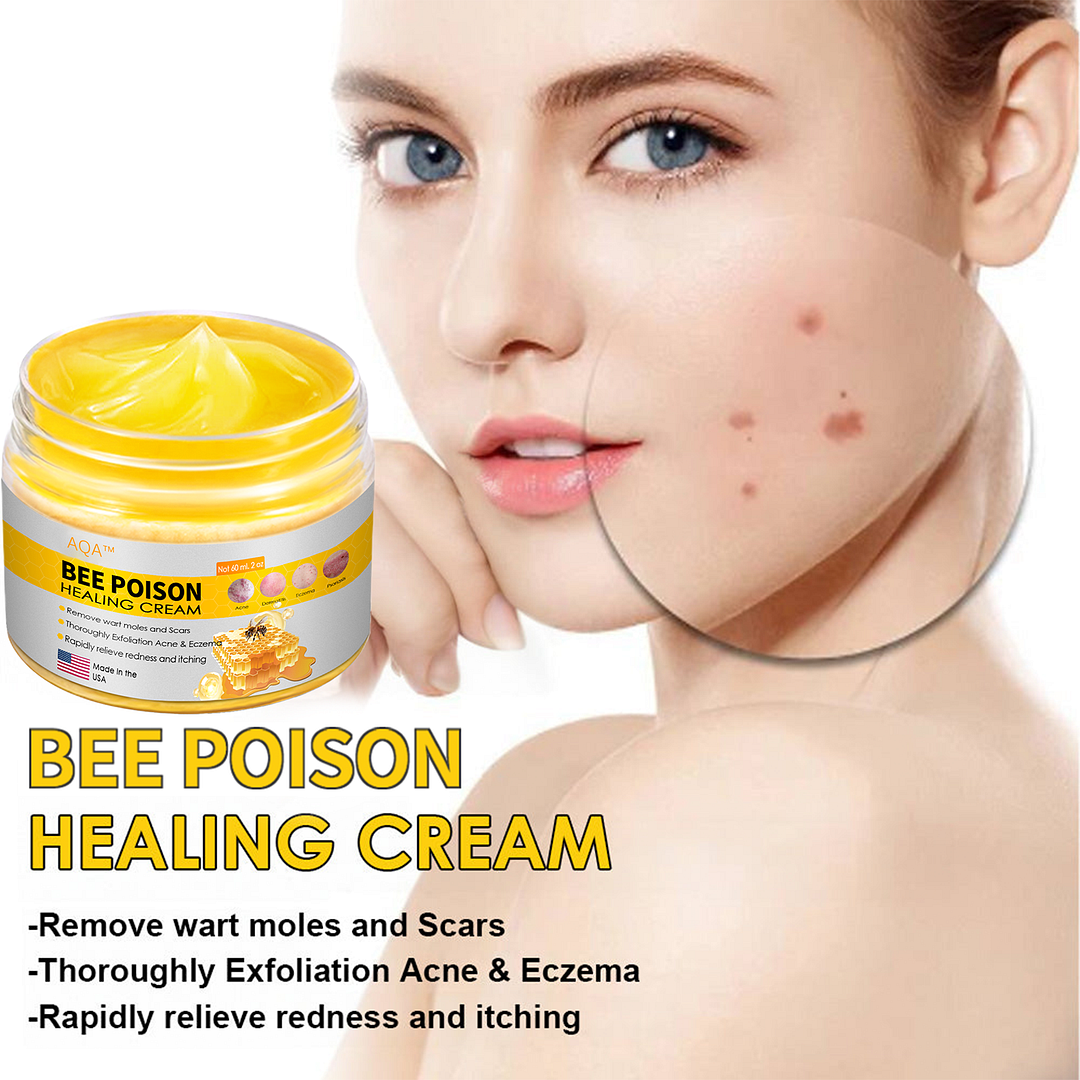 🔥Bee Poison Skin Cream（👨‍⚕AAD Recommended),for Remove Warts, Acne and Scars