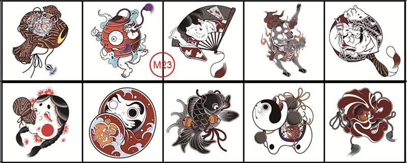 Temporary Tattoo Sticker Set Moon Skull Cross Butterfly Tatoo Flash Tatto Fake Waterproof Stickers for Men Women Girls 50 Pcs