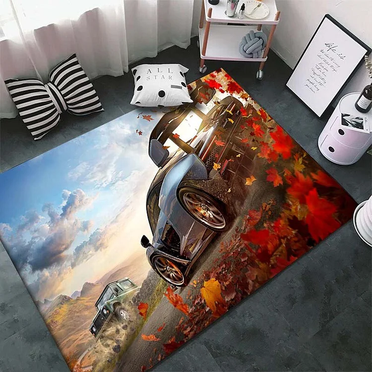 Forza Horizon Game Area Rugs Carpet Anti-skid Floor Mats Washable Interior Decor Carpet Living Room Rugs for Bedroom Dining Room