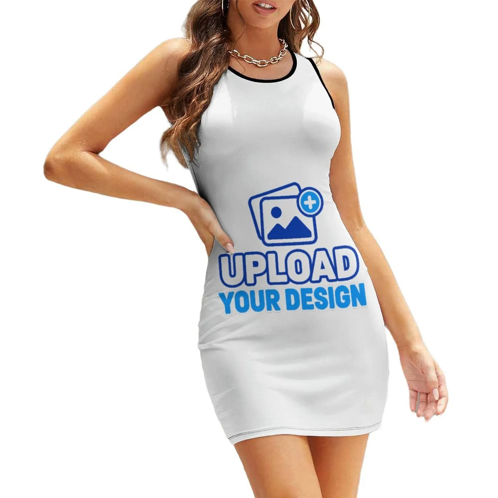 Custom Sleeveless Crew-Neck Knee-Length Tank Dress product image 9
