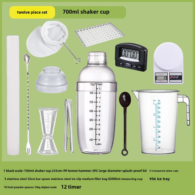 Schick Cup Hand Rocker Pot Shaker With Scale Milk Tea Shop Shake Cup Set Shake Milk Tea Tool Drink Tool