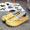 Women's Wide Width Leather Loafers Flat Shoes
