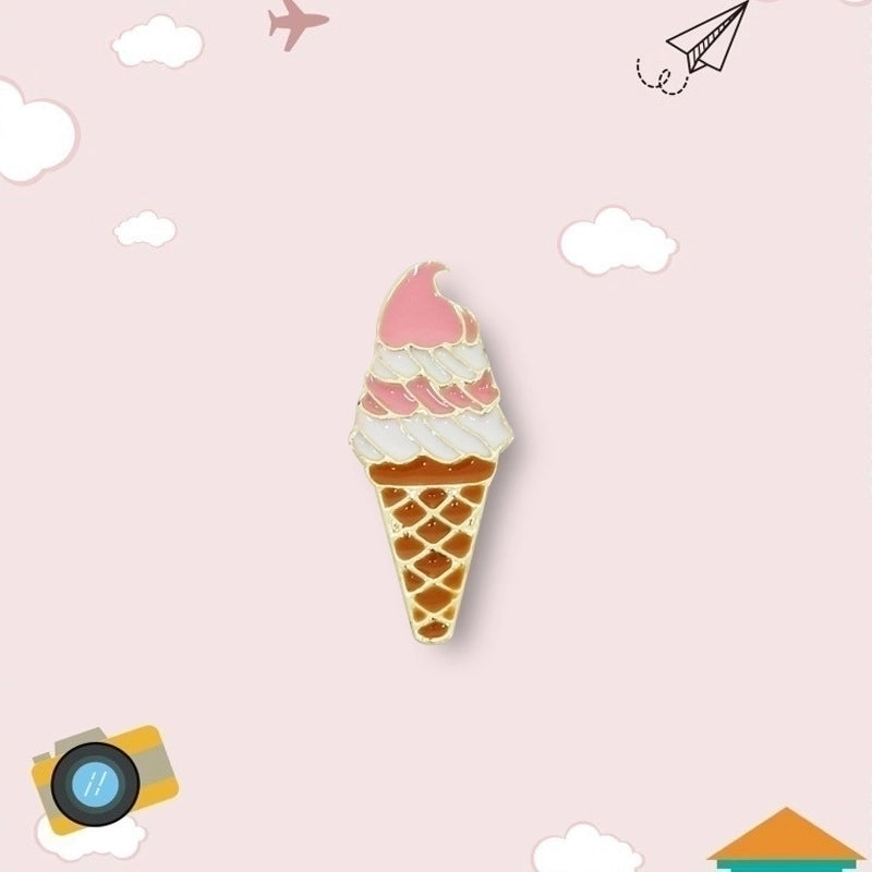 5 Pieces Cute Pin Geometric Rainbow Heart Shape Alloy Enamel Women’S Brooches