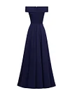 Elegant Full Dress Slash Neck Maxi Long Dress