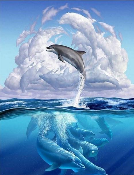 

Dolphin Symphony – Paint By Numbers - 40*50CM, 501 Original