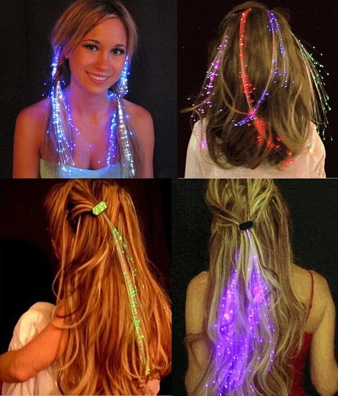 Led Colorful Luminous Braid Fiber Optic Braid Party Festival Supplies